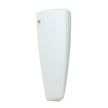 Besa Lighting Lina Wall Sconce, Opal Matte, Satin Nickel Cap Finish, 1x75W Incandescent 708307-SN